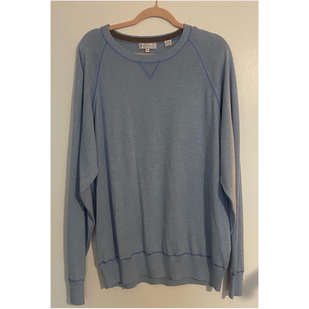 Peter Millar XL baby blue crew neck sweater